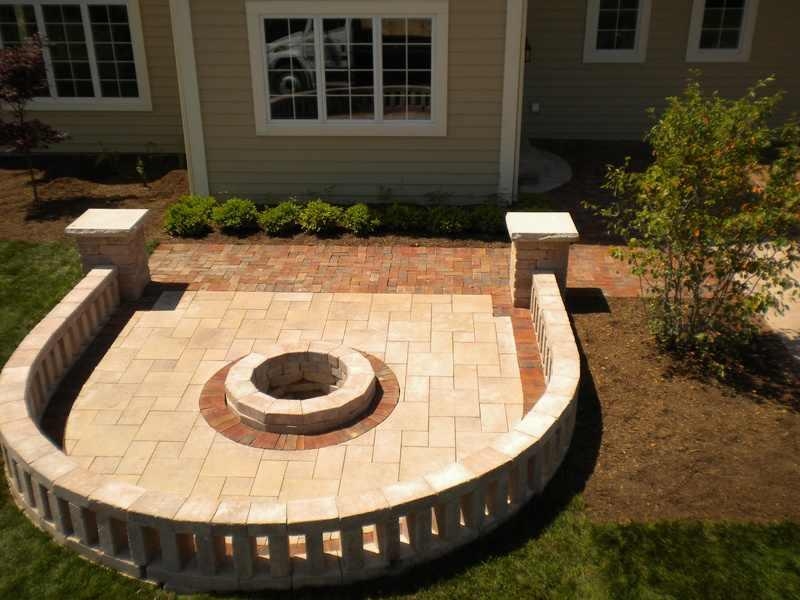 Waukesha patio and fire pit installation